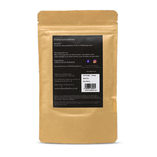 Organic Amba Haldi Powder - Curcuma Amada -100% Pure, Clean and Natural