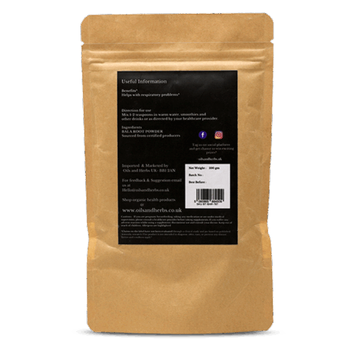 Organic Bala Root Powder -100% Pure, Clean and Natural