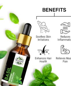 Natural Basil Essential Oil 100% Pure and Therapeutic Grade