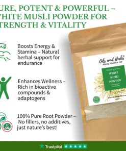 Organic White Musli Powder – 100% Pure Safed Musli Powder