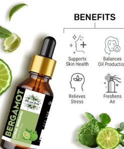 Natural Bergamot Essential Oil 100% Pure & Therapeutic Grade