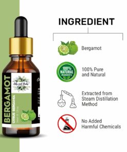 Natural Bergamot Essential Oil 100% Pure & Therapeutic Grade
