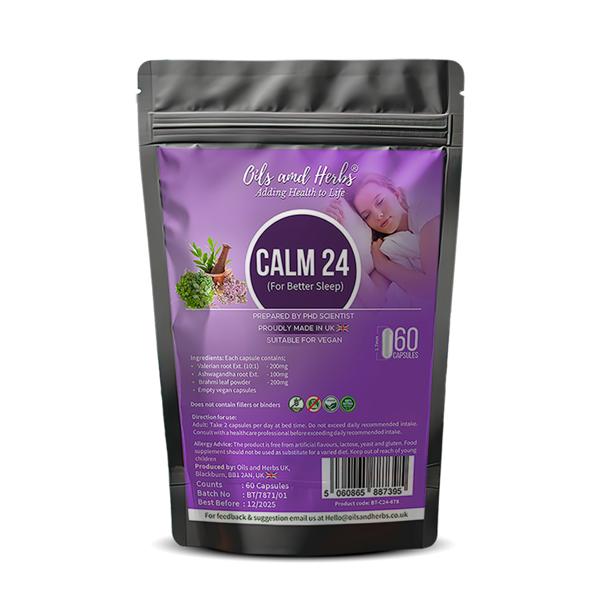 Calm 24 - Valerian Ashwagandha Brahmi 6400mg