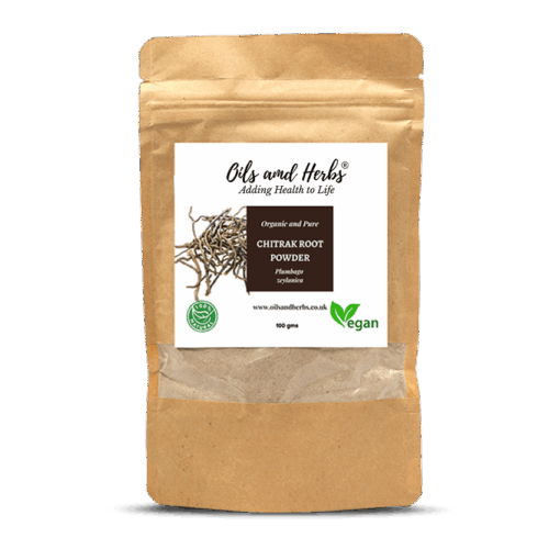 Organic Chitrak Root Powder - Ceylon Leadwort -100% Pure, Clean and Natural