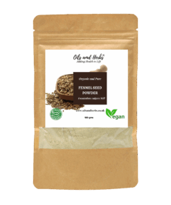 Organic Fennel Seed Powder - Foeniculum Vulgare Mill- 100% Pure, Clean and Natural