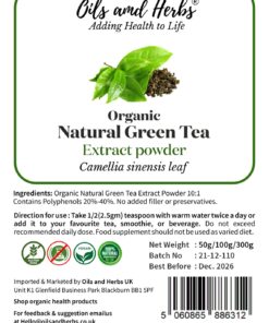 Natural Green Tea Extract Powder 10:1 – 40% Polyphenols