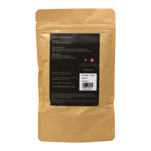 Organic Gular Fruit Powder- Ficus Racemosa - 100% Pure, Clean and Natural