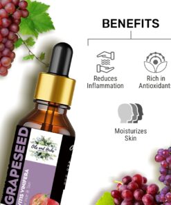 Natural Grapeseed Oil 100% Pure & Therapeutic Grade