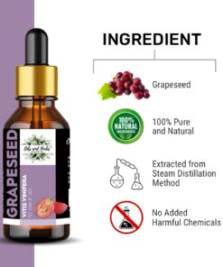 Natural Grapeseed Oil 100% Pure & Therapeutic Grade