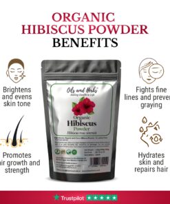 Organic Hibiscus Powder - Hibiscus rosa-sinensis-100% Pure, Clean and Natural