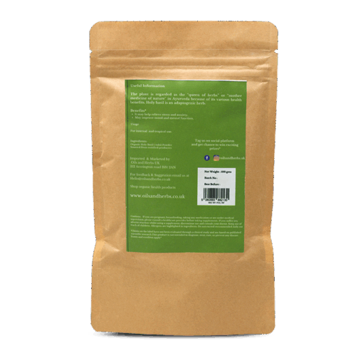 Organic Basil Powder- Tulsi Leaf -100% Natural, Clean and Pure