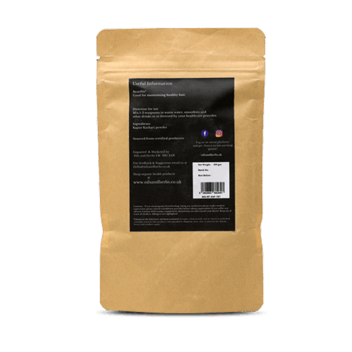 Organic Kapur Kachari- Hedychium Spicatum - 100% Pure, Clean and Natural