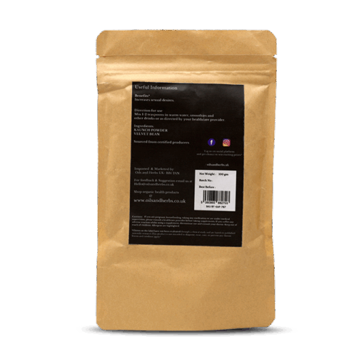 Organic Kaunch Powder- Velvet Bean - 100% Pure, Clean and Natural