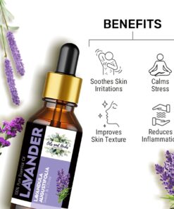 Natural Lavender Essential Oil 100% Pure & Therapeutic Grade