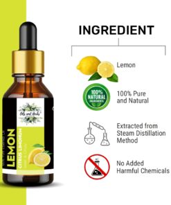 Natural Lemon Essential Oil 100% Pure & Therapeutic Grade