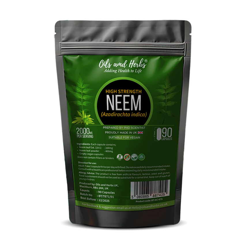 High Strength Neem Leaf Capsules -6000MG
