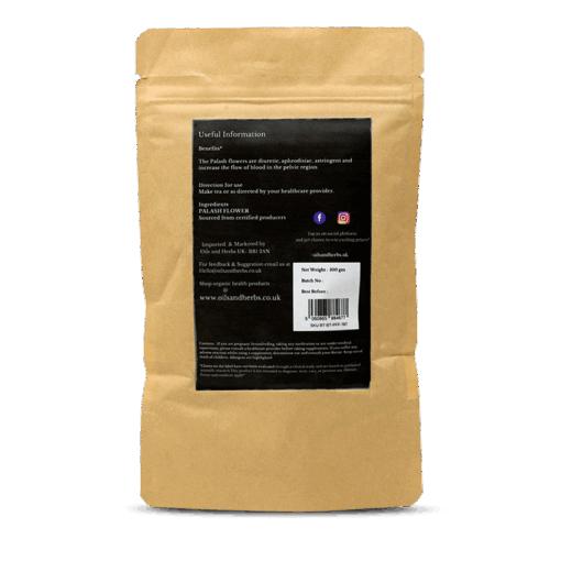Organic Palash Flower Powder- Butea Monosperma -100% Pure, Clean and Natural