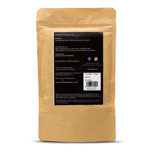 Organic Palash Seed Powder- Butea Monosperma -100% Pure, Clean and Natural