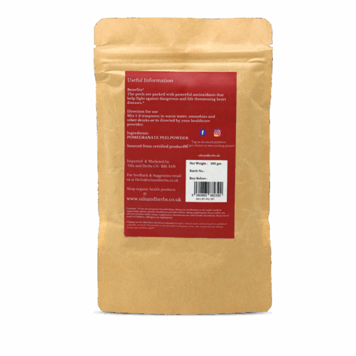 Organic Pomegranate Peel Powder - Punica granatum - 100% Pure Clean and Natural