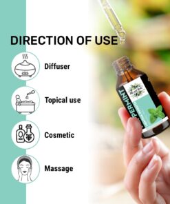 Natural Peppermint Essential Oil 100% Pure and Therapeutic Grade