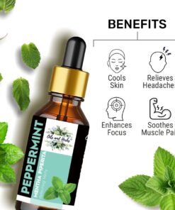 Natural Peppermint Essential Oil 100% Pure and Therapeutic Grade