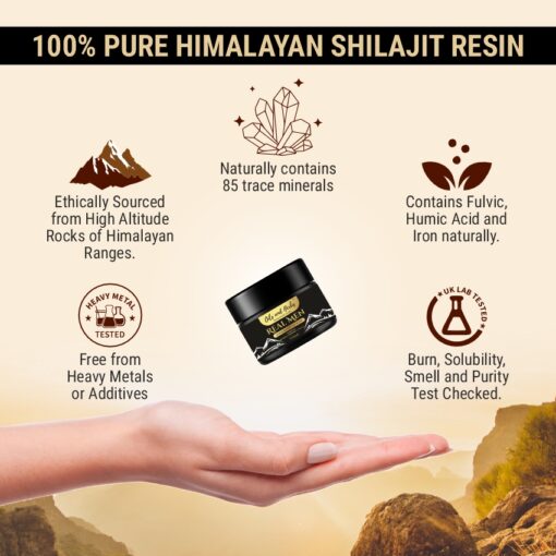 100% Pure Organic Himalayan Shilajit Resin 16000ft high altitude