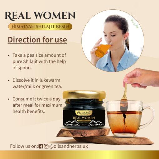 Real Women 100% Pure Organic Himalayan Shilajit Resin