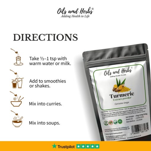 High Strength Turmeric Extract powder 95% curcuminoids
