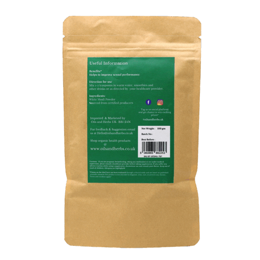 Organic White Musli Powder – 100% Pure Safed Musli Powder