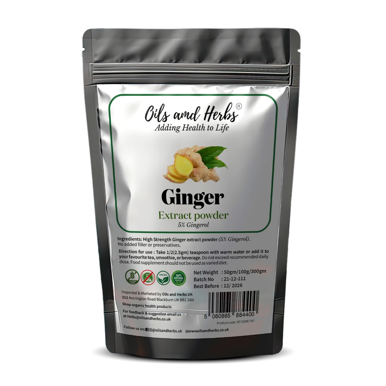 High Strength Ginger Extract Powder – 5% Gingerol