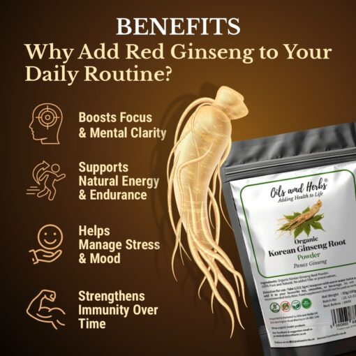 Organic Ginseng Extract Powder – 20% Ginsenosides | Korean Red Ginseng