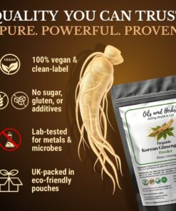Organic Ginseng Extract Powder – 20% Ginsenosides | Korean Red Ginseng
