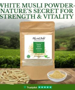 Organic White Musli Powder – 100% Pure Safed Musli Powder